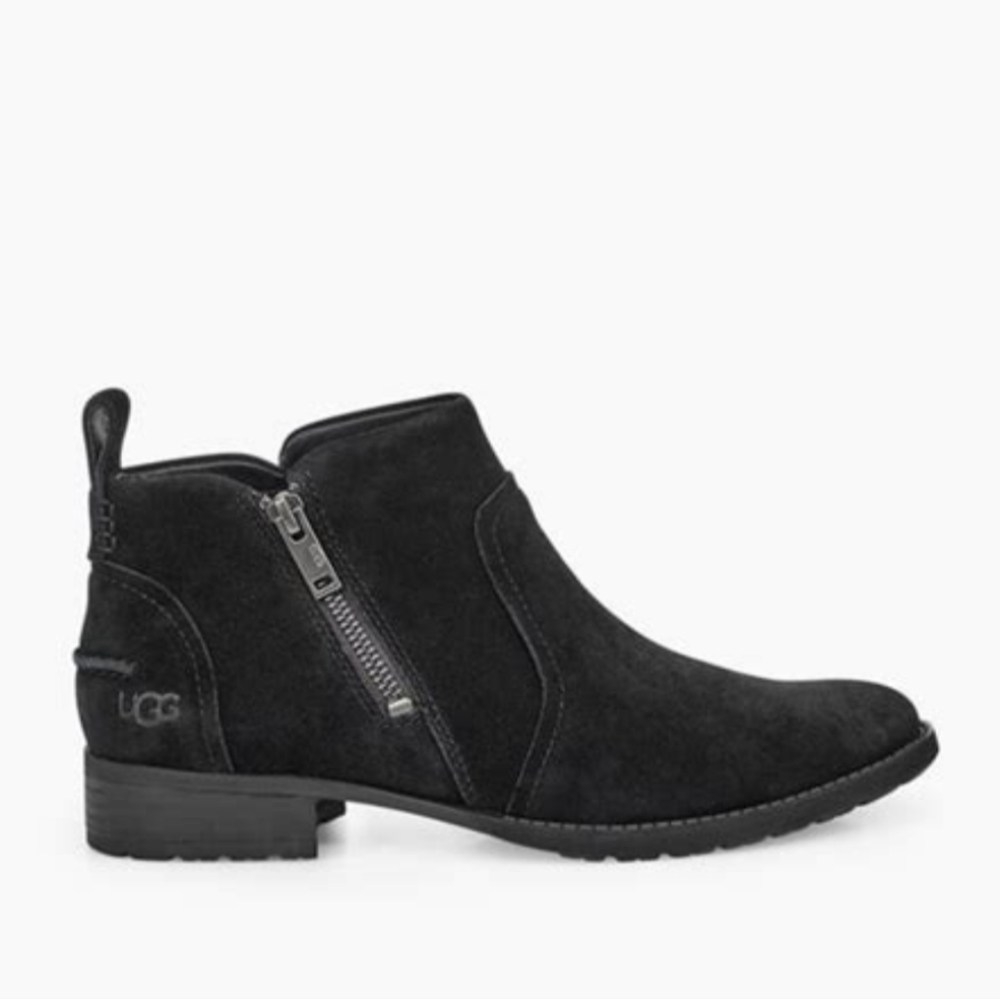 UGG Aureo Waterproof Black Suede Booties